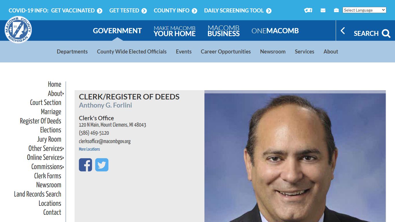 Clerk/Register of Deeds | Macomb County